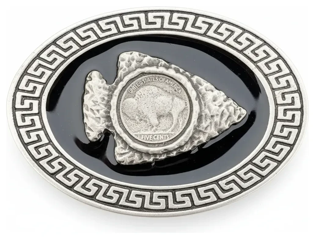 Arrowhead with Buffalo Nickel