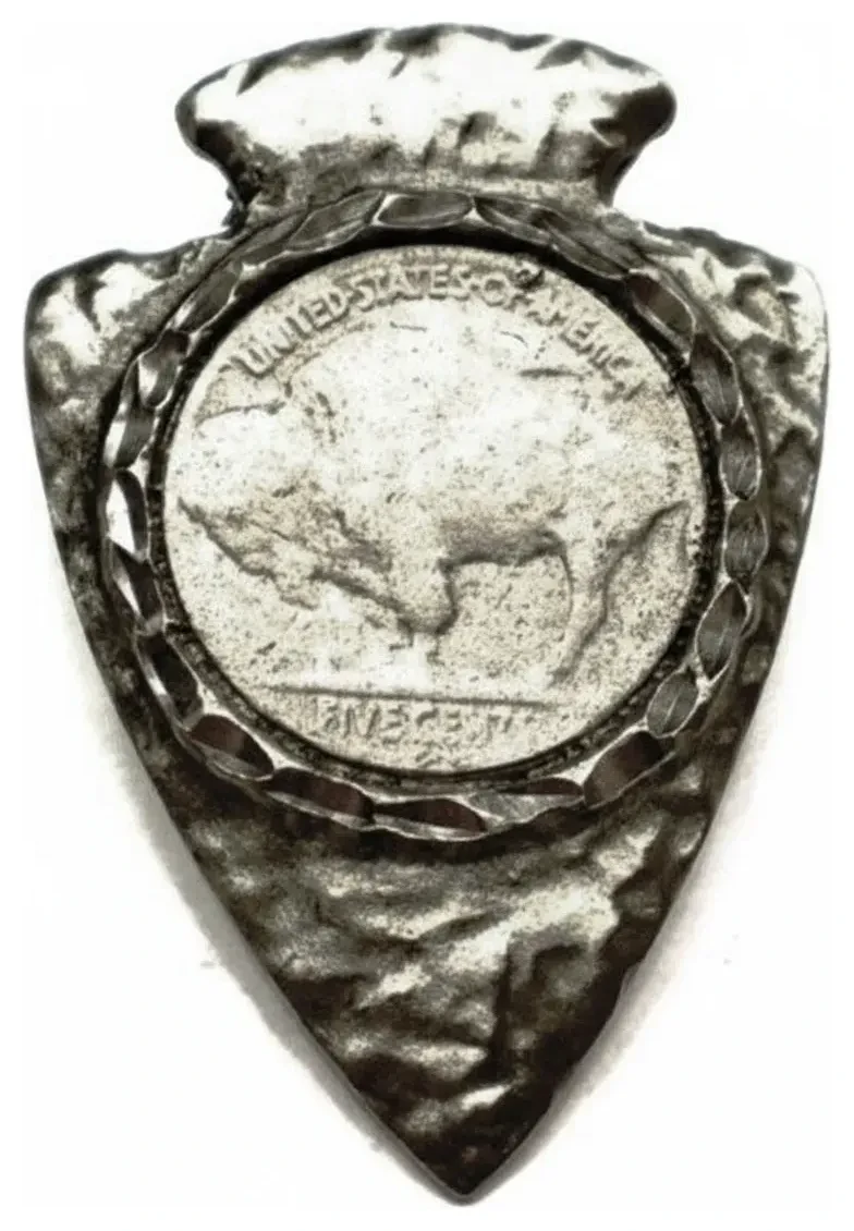 Arrowhead with Buffalo Nickel
