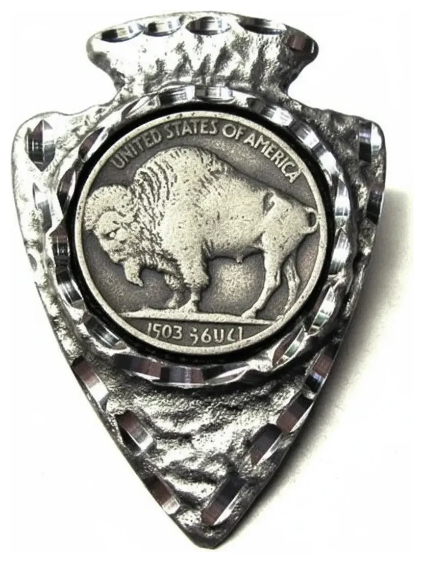 Arrowhead with Buffalo Nickel