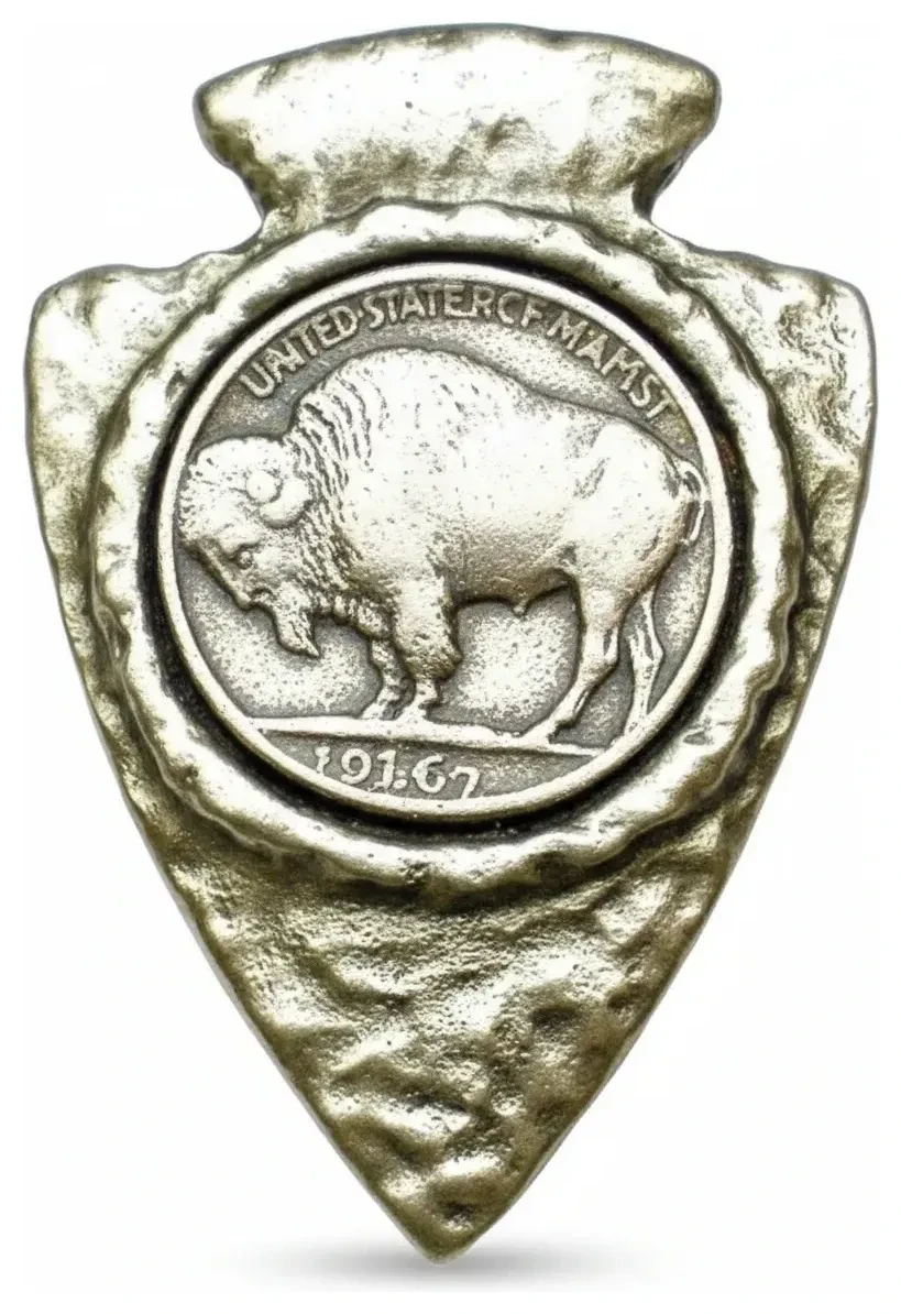 Arrowhead with Buffalo Nickel