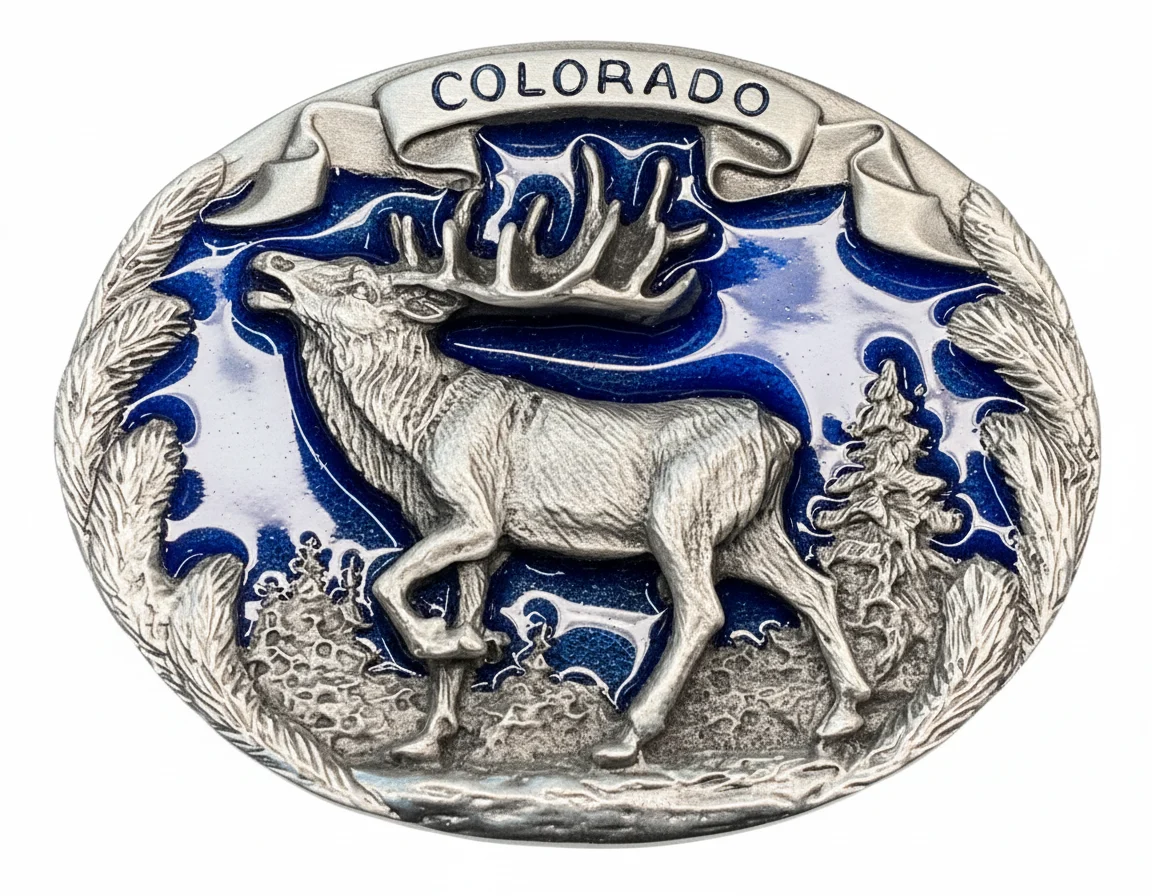 Colorado Elk Buckle