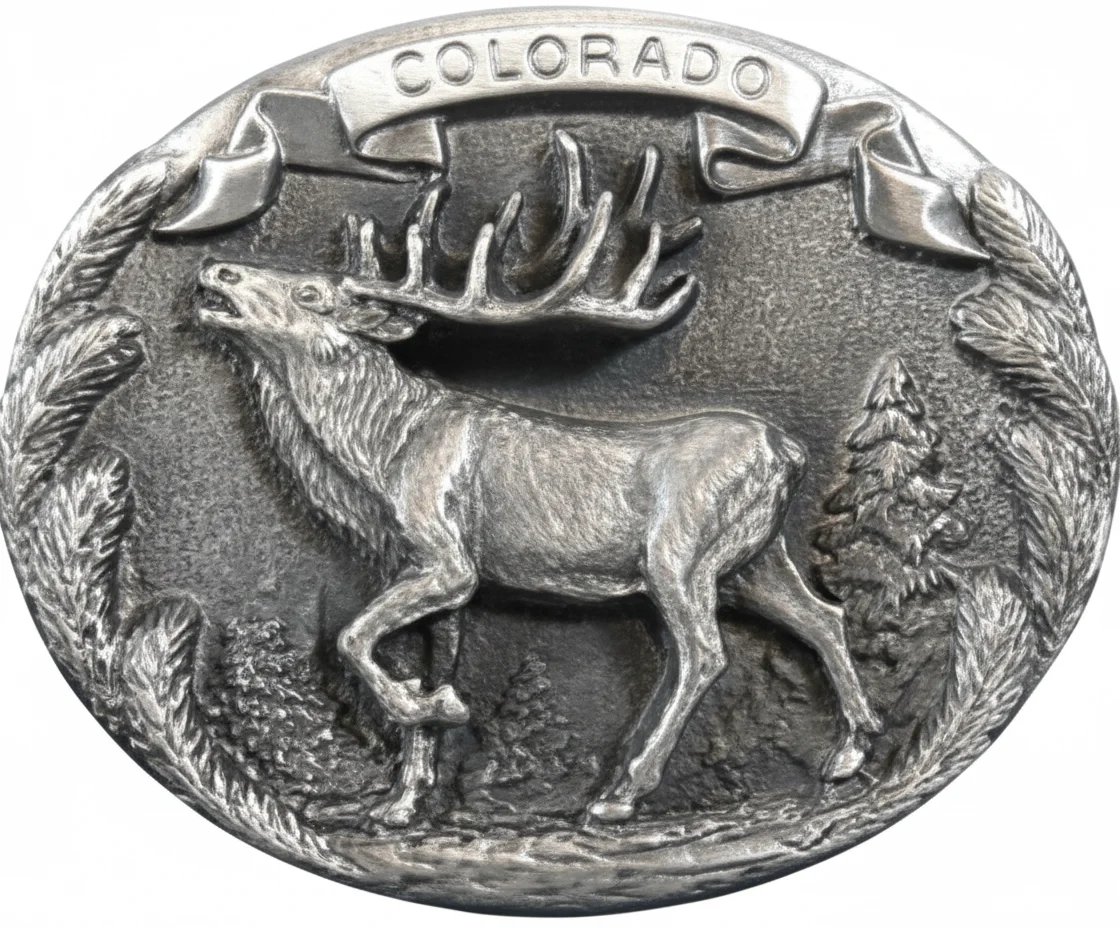Colorado Elk Buckle