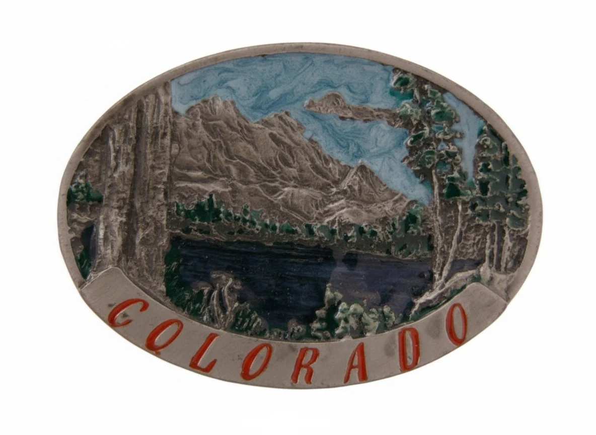 Colorado Lake Scene Buckle