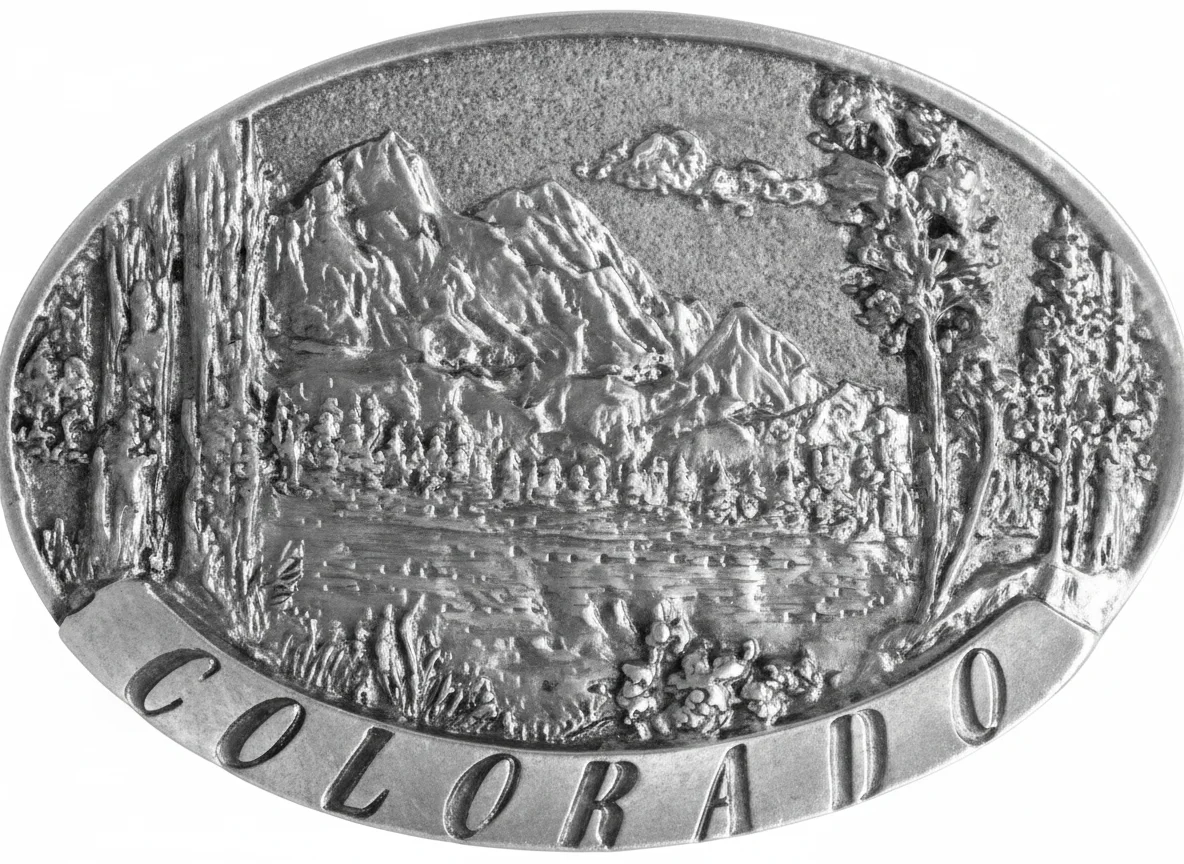 Colorado Lake Scene Buckle