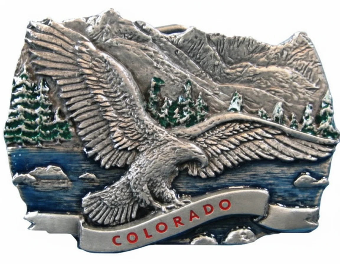 Colorado Eagle in Mountain Lake Scene