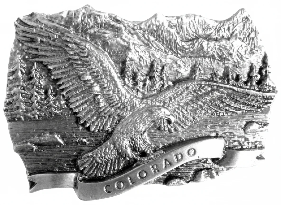 Colorado Eagle in Mountain Lake Scene