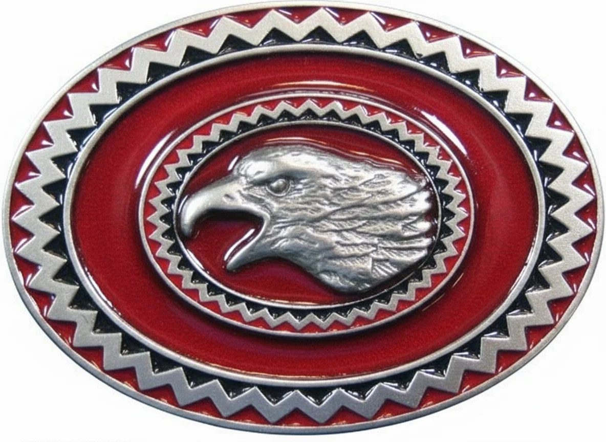 Double Oval Eagle Head