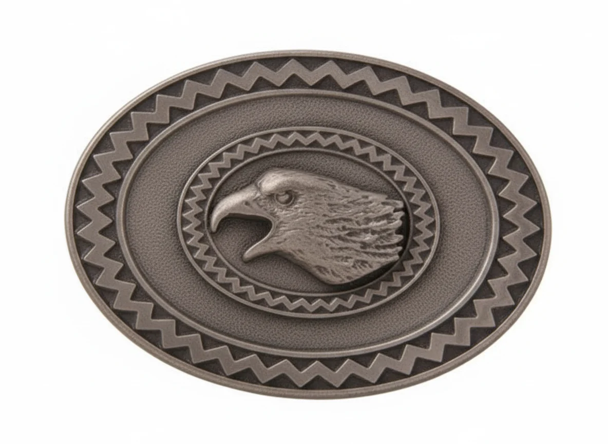 Double Oval Eagle Head