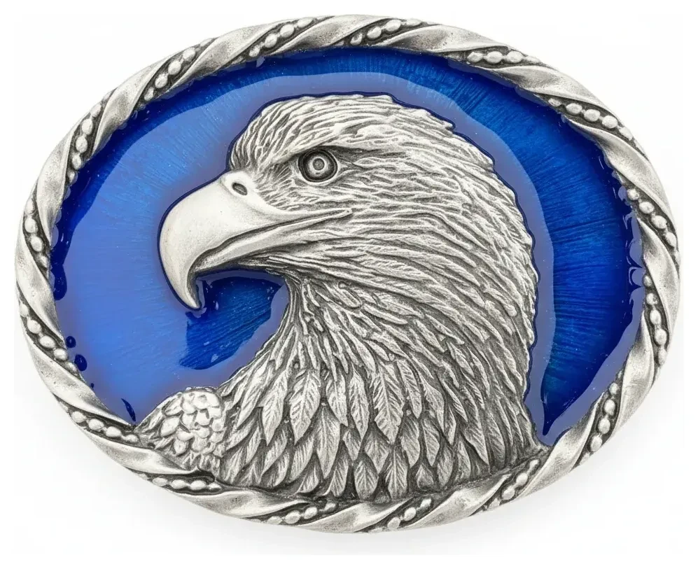 Oval Eagle with Rope Border