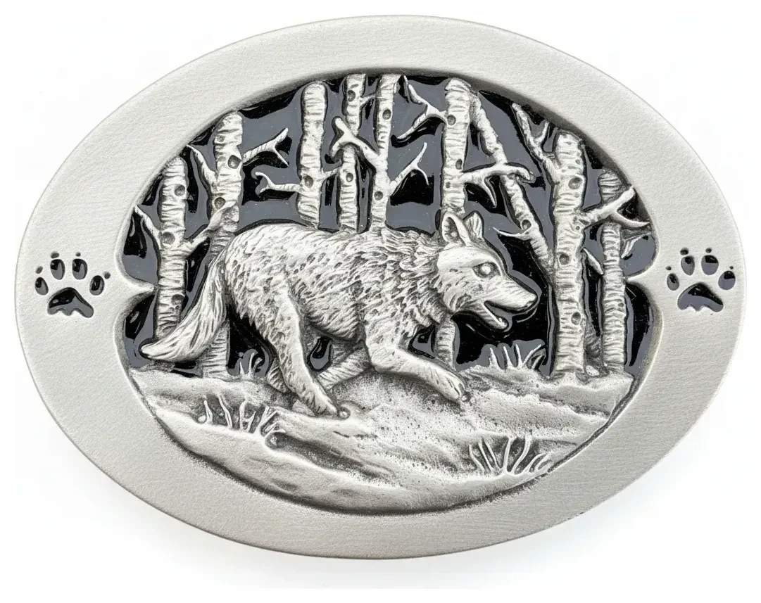 Wolf with Paw prints