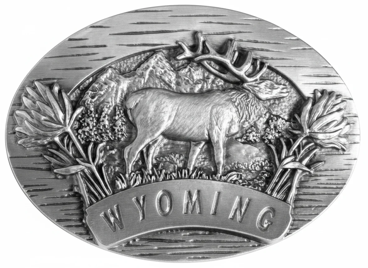Wyoming Elk with State Flower